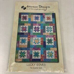 Quilt Pattern Atkinson Designs Lucky Stars Fat Quarter Quilt 60" x 60"